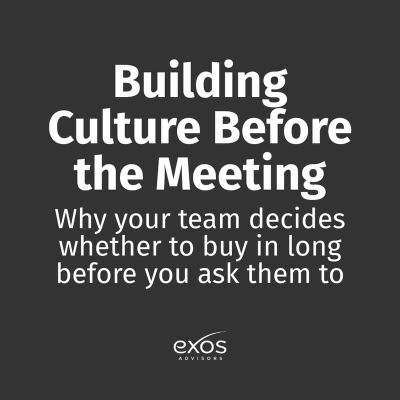 Cover Image for Building Culture Before the Meeting: Why your team’s resistance is killing your growth.