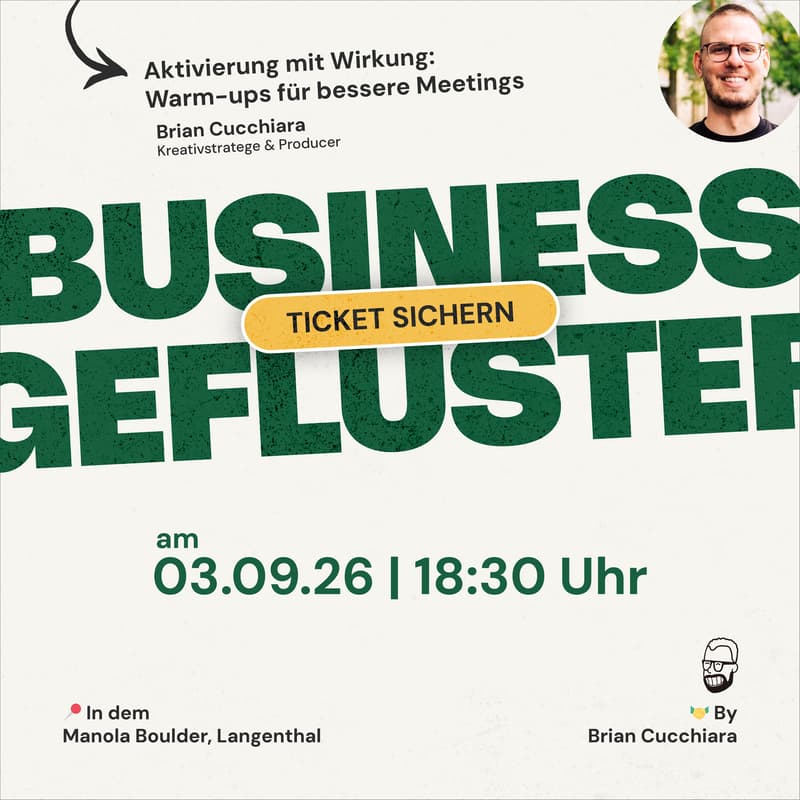 Cover Image for Business Geflüster #13 – Aktivierung mit Wirkung: Warm-ups für bessere Meetings