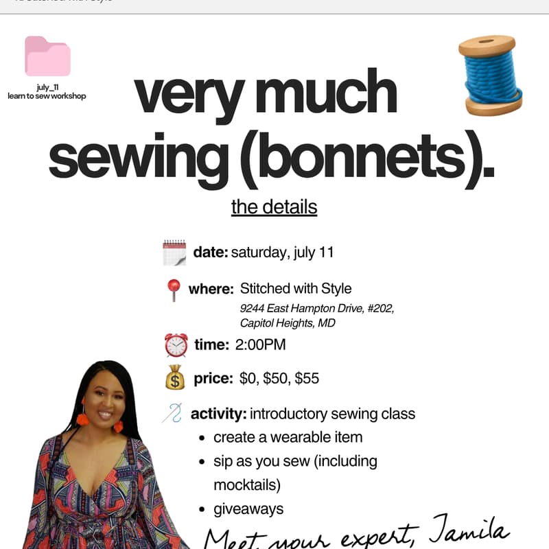 Cover Image for very much a sewing class