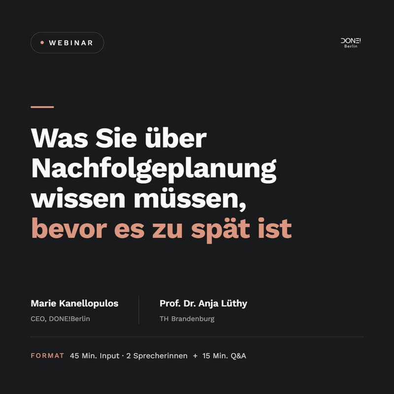 Cover Image for Was Sie über Nachfolgeplanung wissen müssen, bevor es zu spät ist