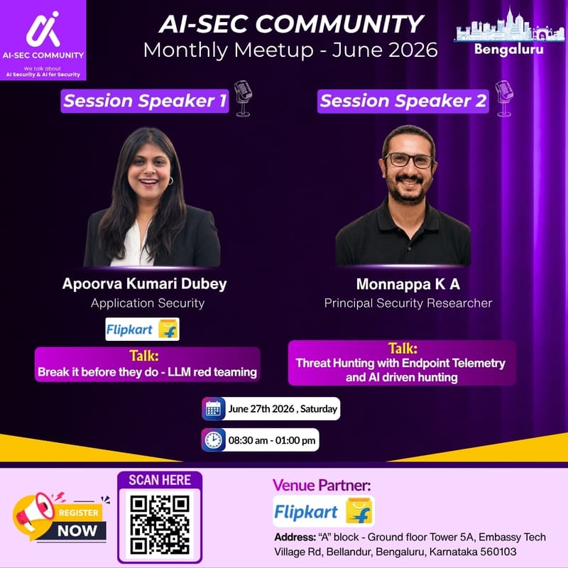 Cover Image for AI-SEC COMMUNITY MEETUP | JUNE 2026
