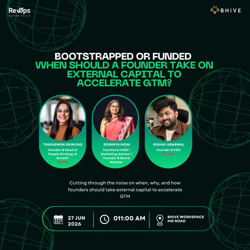 Cover Image for Bootstrapped or Funded? The Trade-Offs: When Should a Founder Take on External Capital to Accelerate GTM?