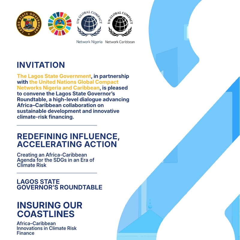 Cover Image for Lagos State Governor’s Roundtable: Redefining Influence, Accelerating Action In collaboration w/ United Nations Global Compact Nigeria