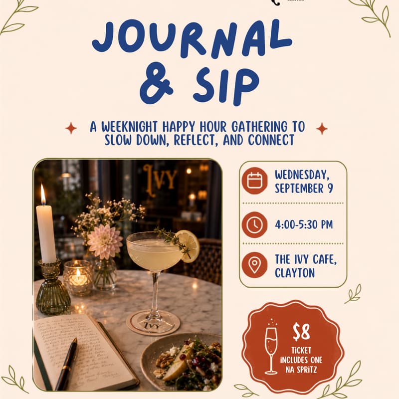 Cover Image for Journal & Sip Happy Hour w/ The Ivy Cafe & STL Journal Collective