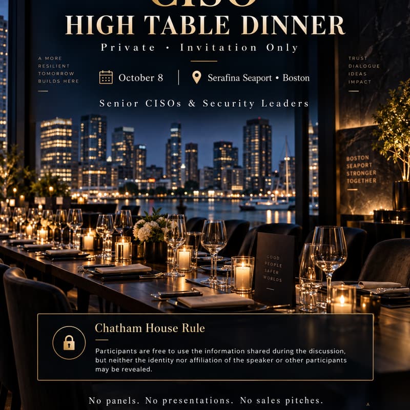 Cover Image for Boston Cybersecurity Leadership High Table Dinner