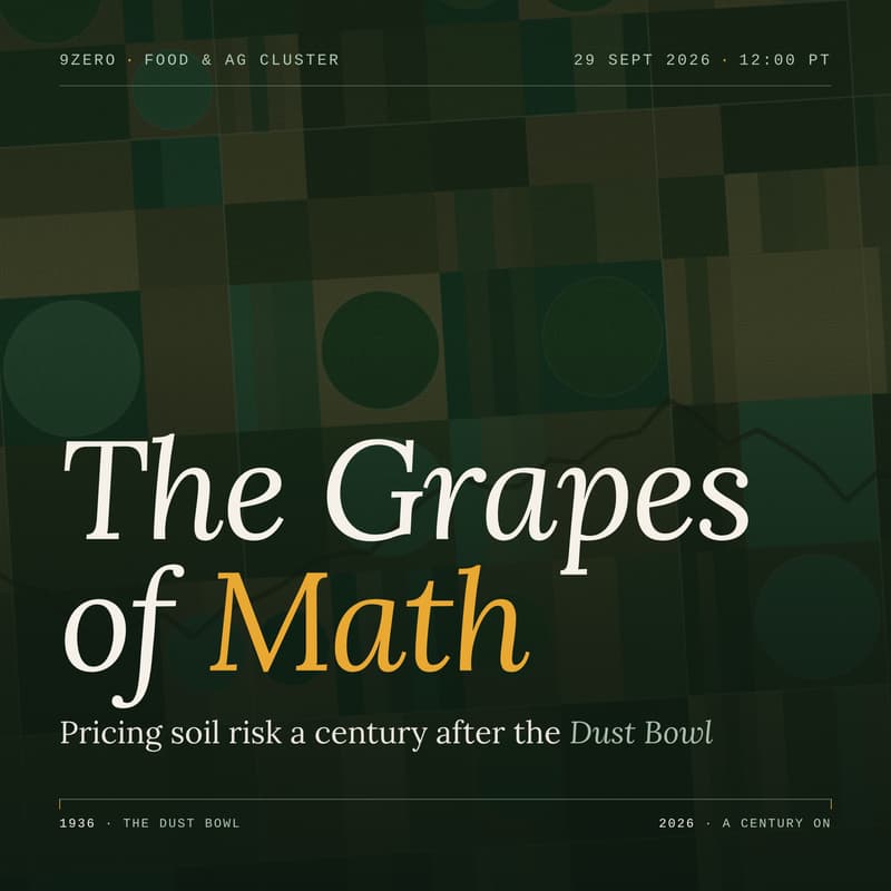 Cover Image for 🌐 Food & Ag Cluster - The Grapes of Math: Pricing Soil Risk a Century After the Dust Bowl