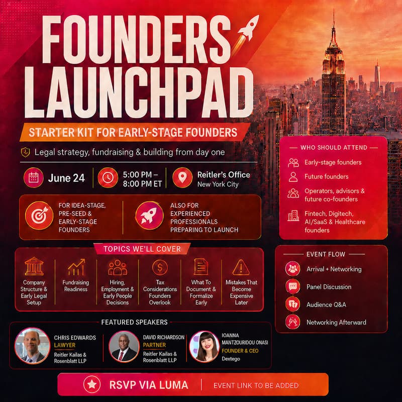Cover Image for Founders Launchpad: Legal Strategy, Fundraising & Building Strong From the Start