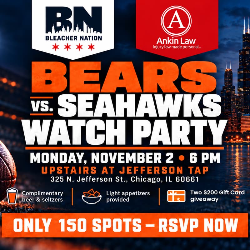 Cover Image for Bears Watch Party with Bleacher Nation & Ankin Law
