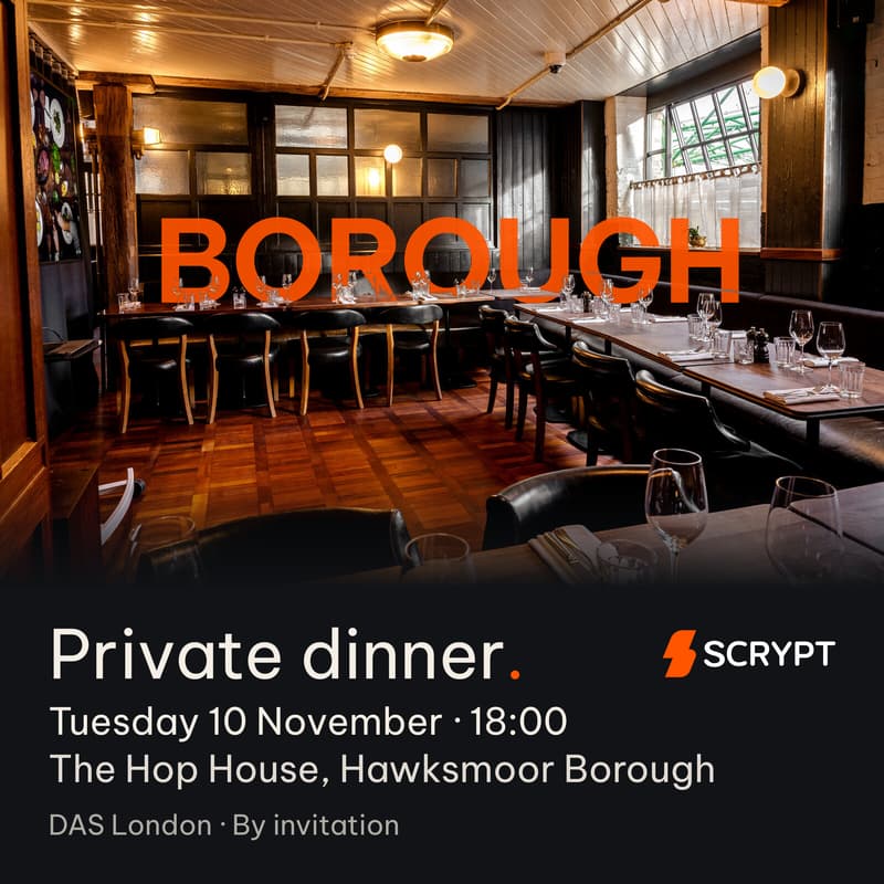 Cover Image for SCRYPT Private Dinner, DAS London