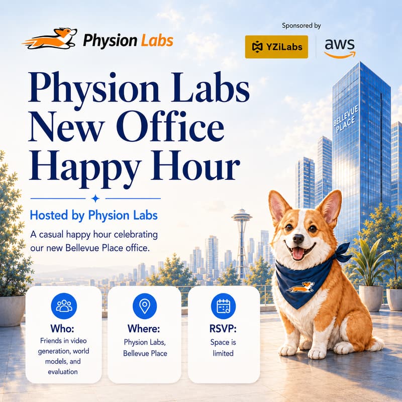 Cover Image for Physion Labs New Office Happy Hour: World Models & Video AI