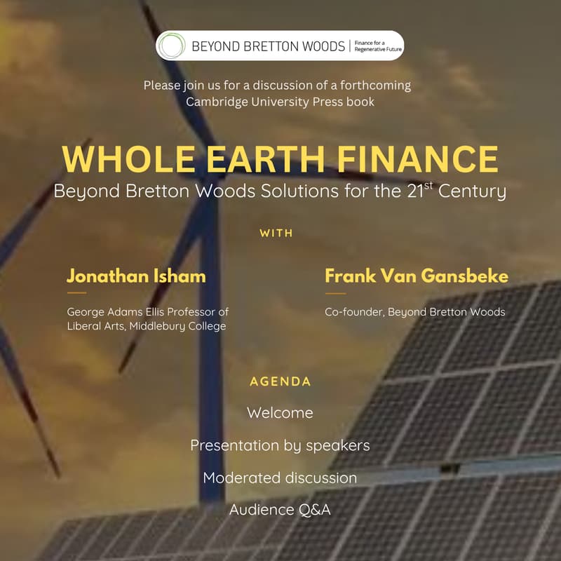 Cover Image for Whole Earth Finance: Beyond Bretton Woods solutions for the 21st century
