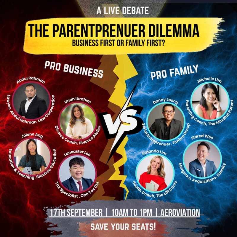 Cover Image for Business or Family? Parentpreneur Dilemma : A LIVE Debate