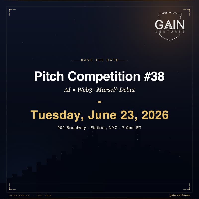 Cover Image for 🎙 Pitch Competition #38 by Ga^3in VC | AI & Web3