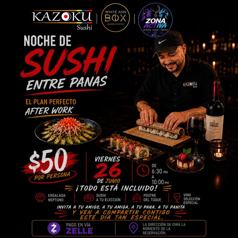 Cover Image for Noche de Sushi entre Panas