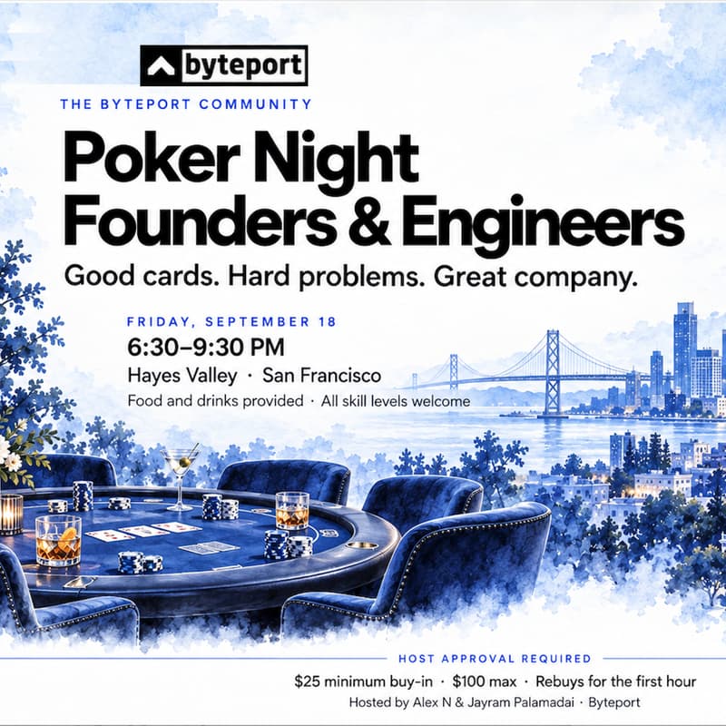 Cover Image for Byteport Poker Night: Founders & Engineers