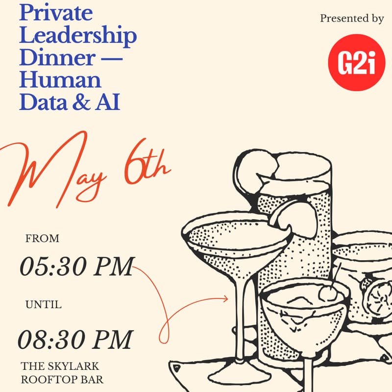 Cover Image for Private Leadership Dinner - Human Data & AI hosted by G2i