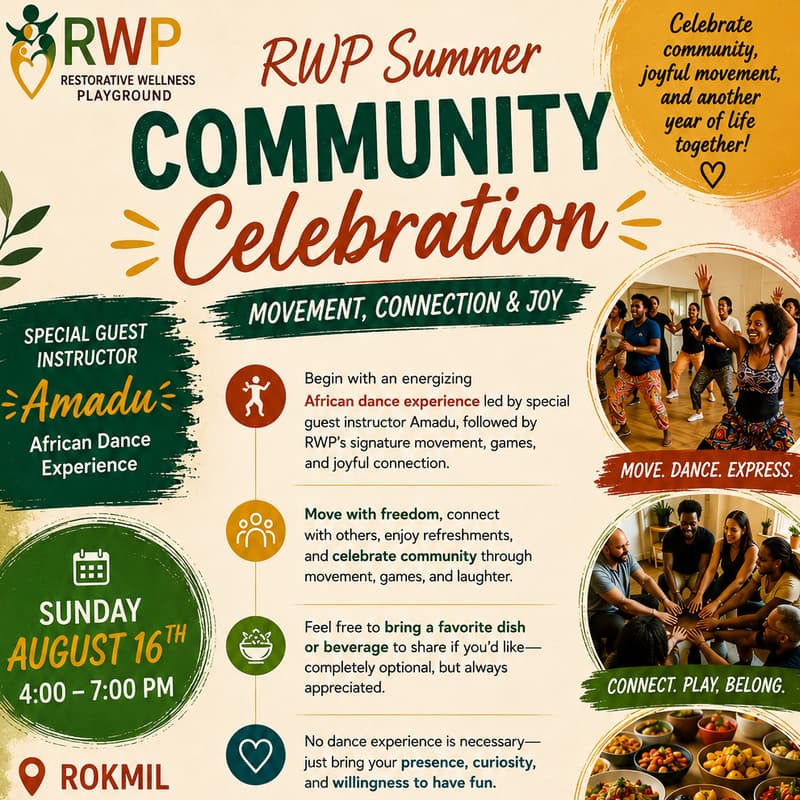 Cover Image for RWP SUMMER COMMUNITY CELEBRATION with Kelvin feat. Amadu