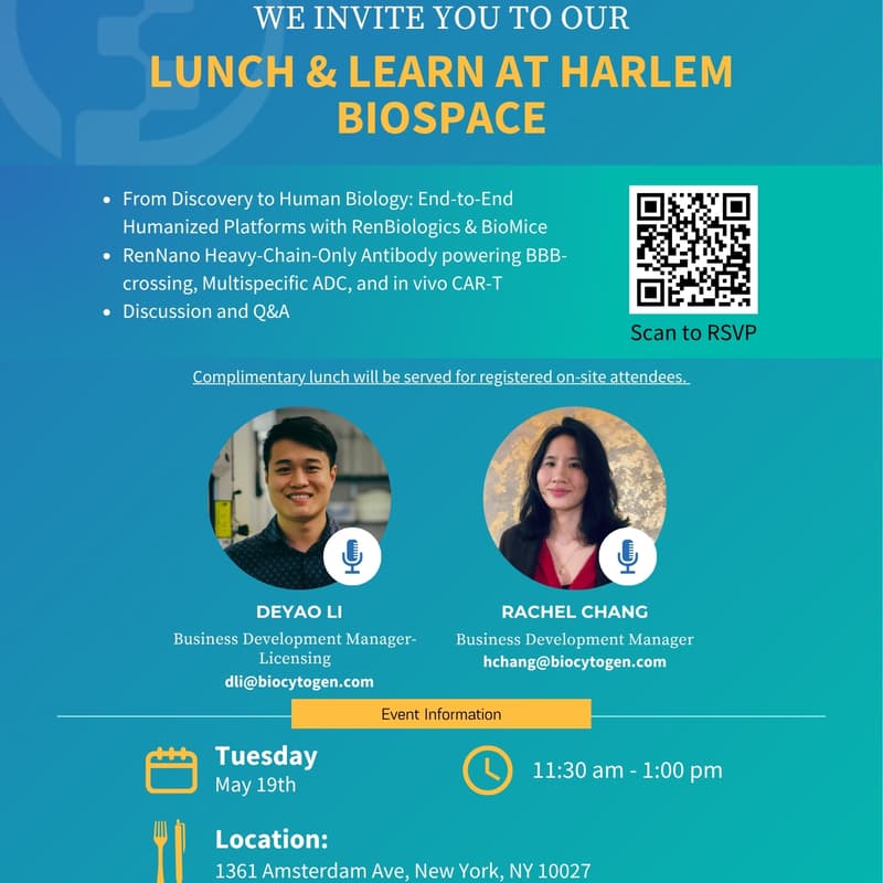 Cover Image for Biocytogen Lunch & Learn @ HB