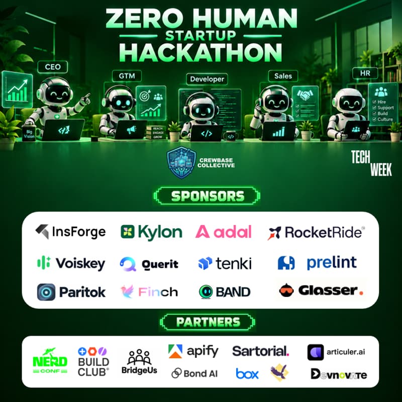 Cover Image for Zero Human Startup Hackathon | #SFTechWeek