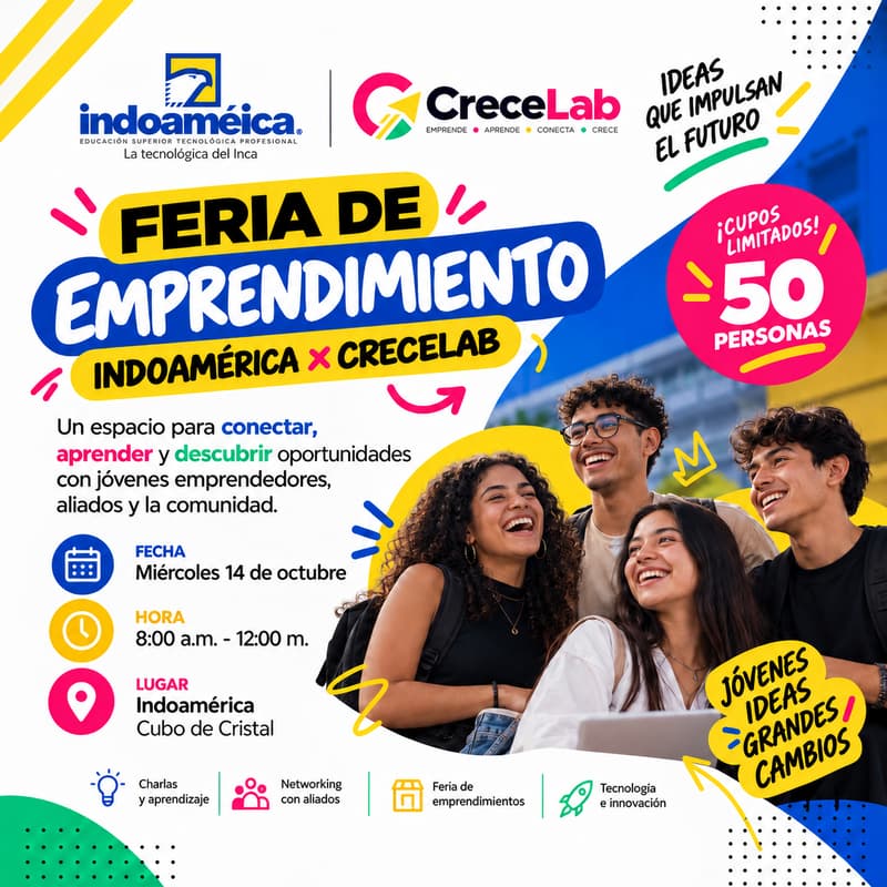 Cover Image for Feria de Emprendimiento Indoamérica x CreceLab