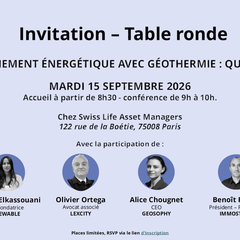 Cover Image for [Table ronde] Approvisionnement énergétique avec géothermie : quels modèles ?