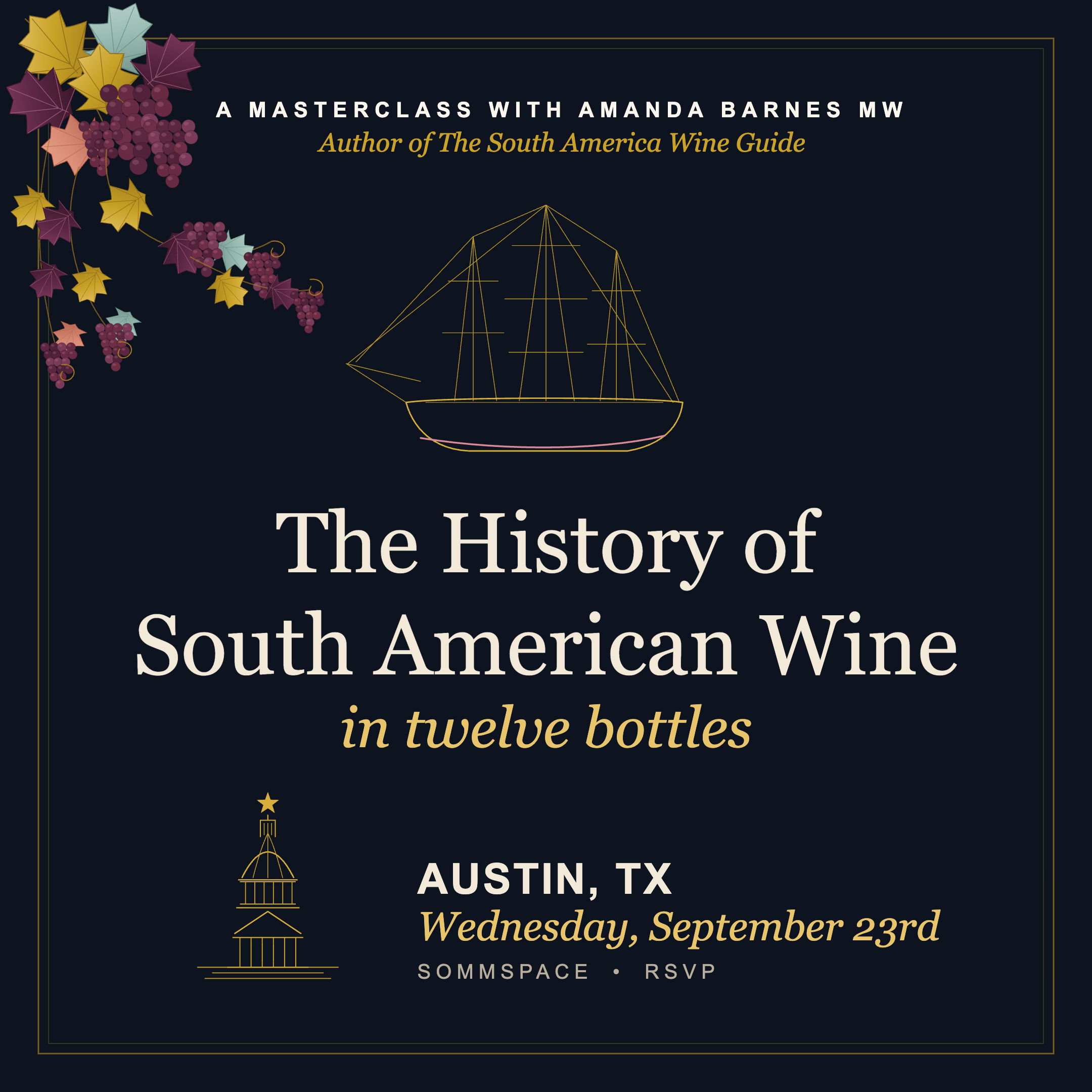 Cover Image for The History of South American Wine — in 12 Bottles (Austin)