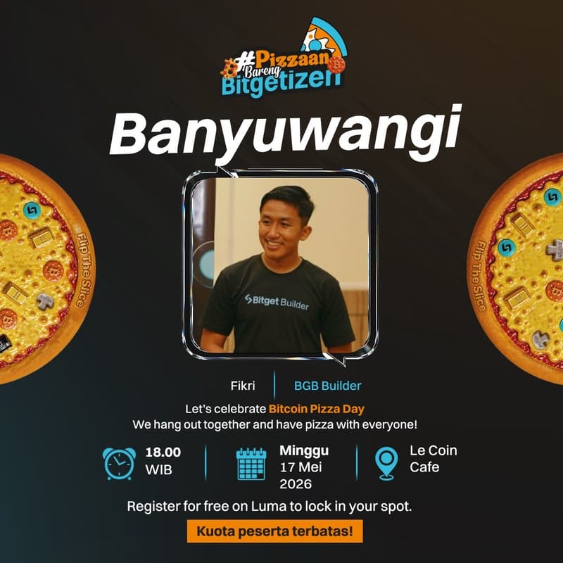 Cover Image for BGB Connect Menyapa Banyuwangi: Bitcoin Pizza Day Party 🍕
