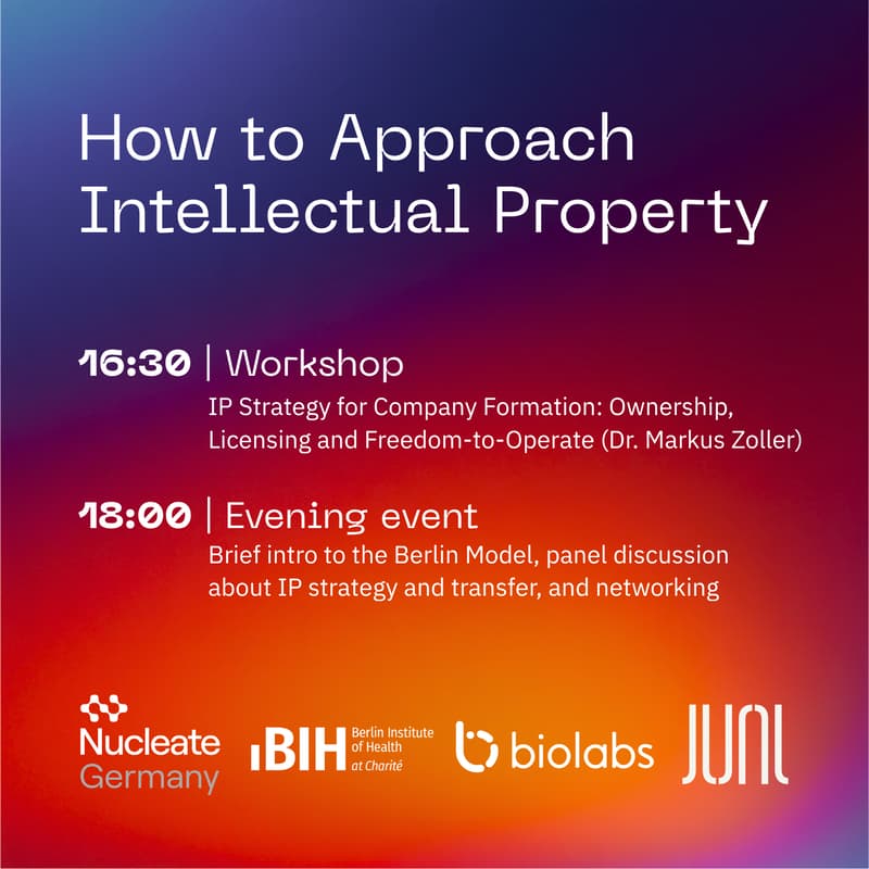 Cover Image for How to Approach Intellectual Property - Workshop + Panel · Nucleate x CLIC x JUNI