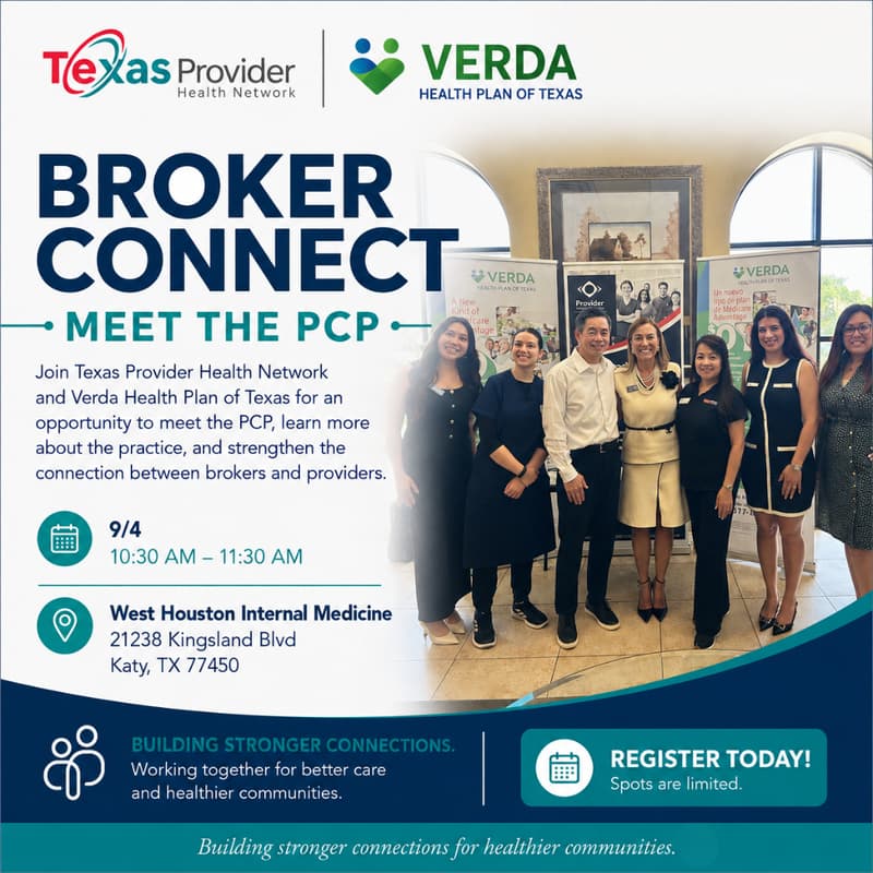 Cover Image for West Houston Internal Medicine Broker Connect: Meet the PCP