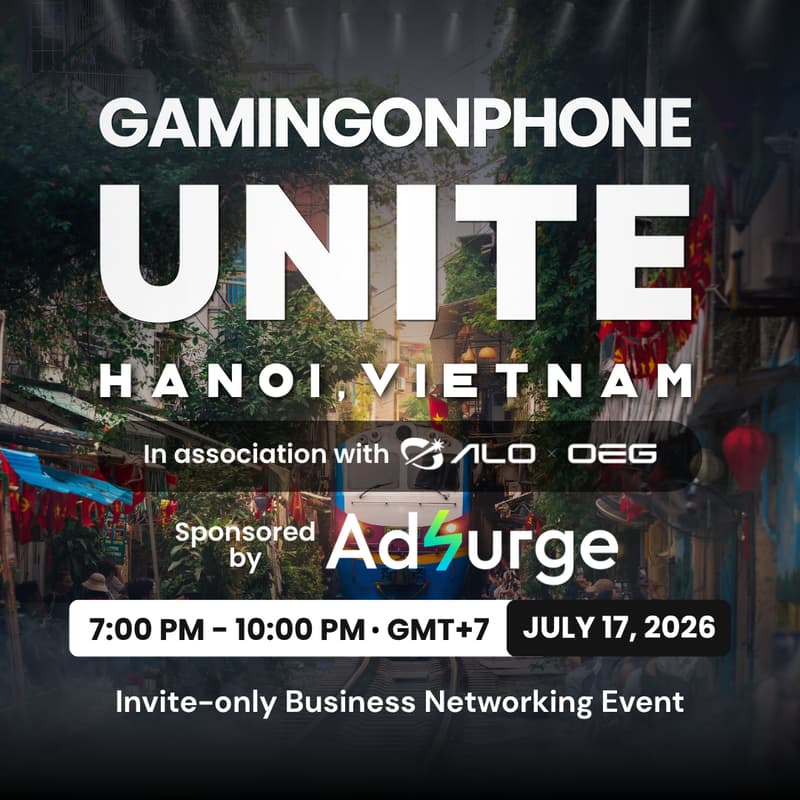 Cover Image for GamingonPhone UNITE Hanoi 2026 sponsored by AdSurge