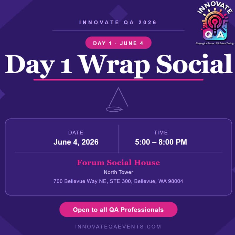 Cover Image for Innovate QA 2026 — Day 1 Wrap Social - Presented by Ito.ai