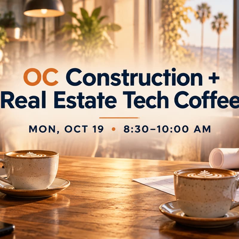 Cover Image for Construction + Real Estate Coffee Meet-up for OC Tech Week