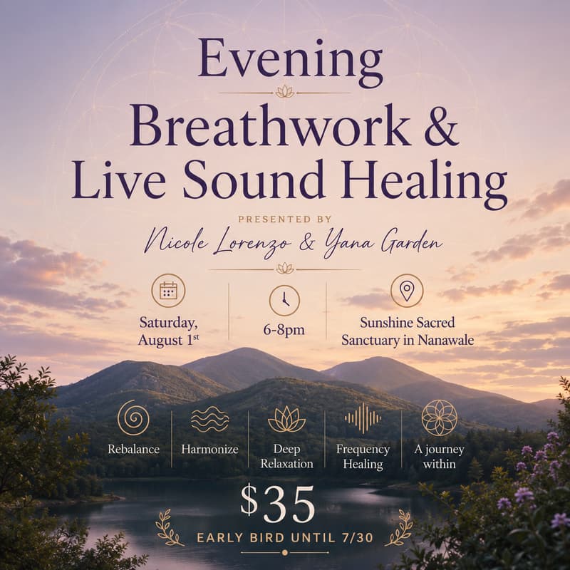 Cover Image for Evening Breathwork & Live Sound Healing