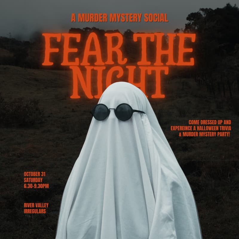 Cover Image for FEAR THE NIGHT: A Murder Mystery Social this Halloween 2026