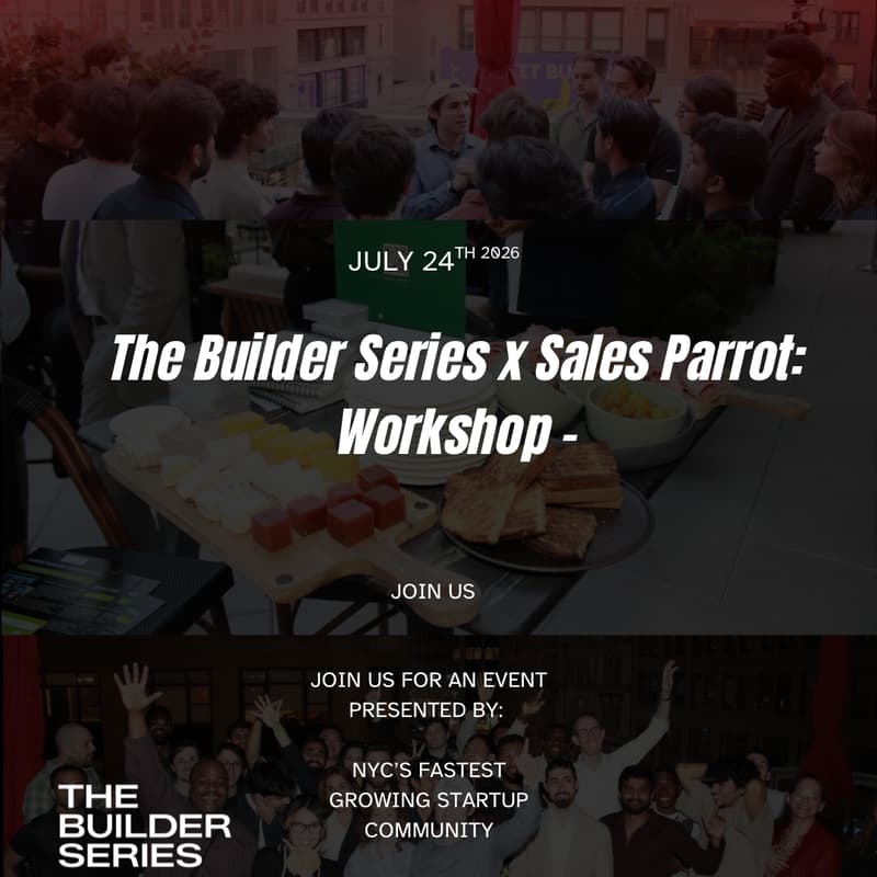 Cover Image for The Builder Series x Sales Parrot: Workshop - Using Events to close B2B deals