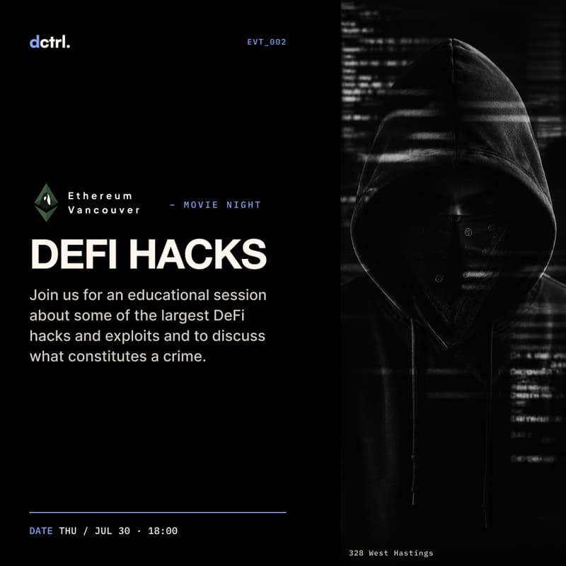 Cover Image for EthVan Movie Night - DeFi Hacks