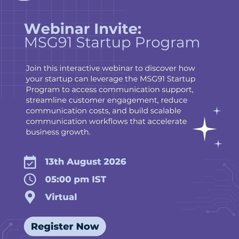 Cover Image for Startup Réseau × MSG91 | Startup Growth Webinar