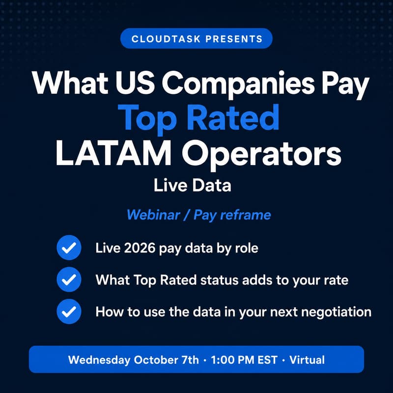 Cover Image for What US Companies Pay Top Rated LATAM Operators: Live Data — Wed, Oct 7, 1:00 PM EST