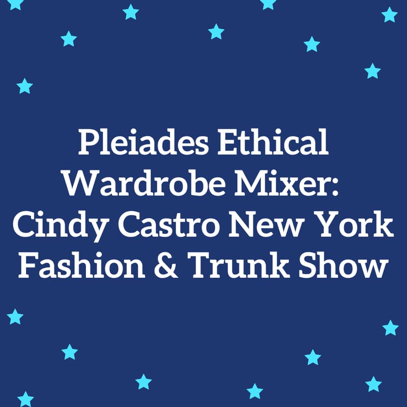 Cover Image for ✨Pleiades Ethical Wardrobe Mixer: Cindy Castro New York Fashion & Trunk Show