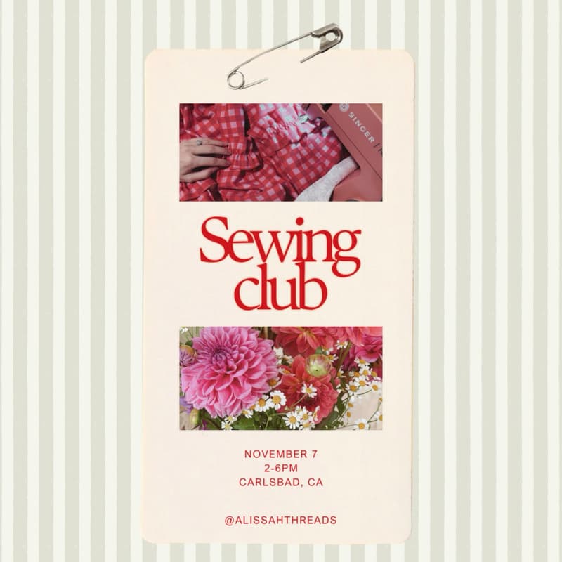 Cover Image for Sewing Club - Potluck + Food Drive