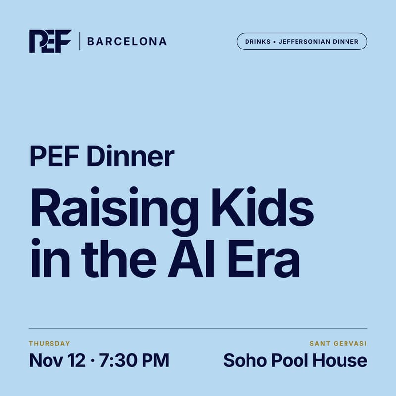 Cover Image for PEF Dinner: Raising Kids in the AI Era