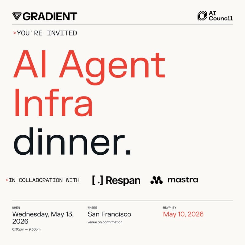 Cover Image for Gradient AI agent infra dinner