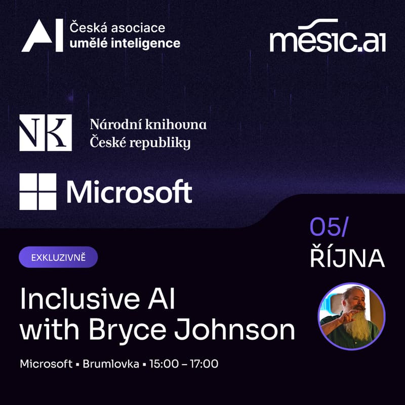 Cover Image for Exkluzivně: Inclusive AI with Bryce Johnson, Microsoft