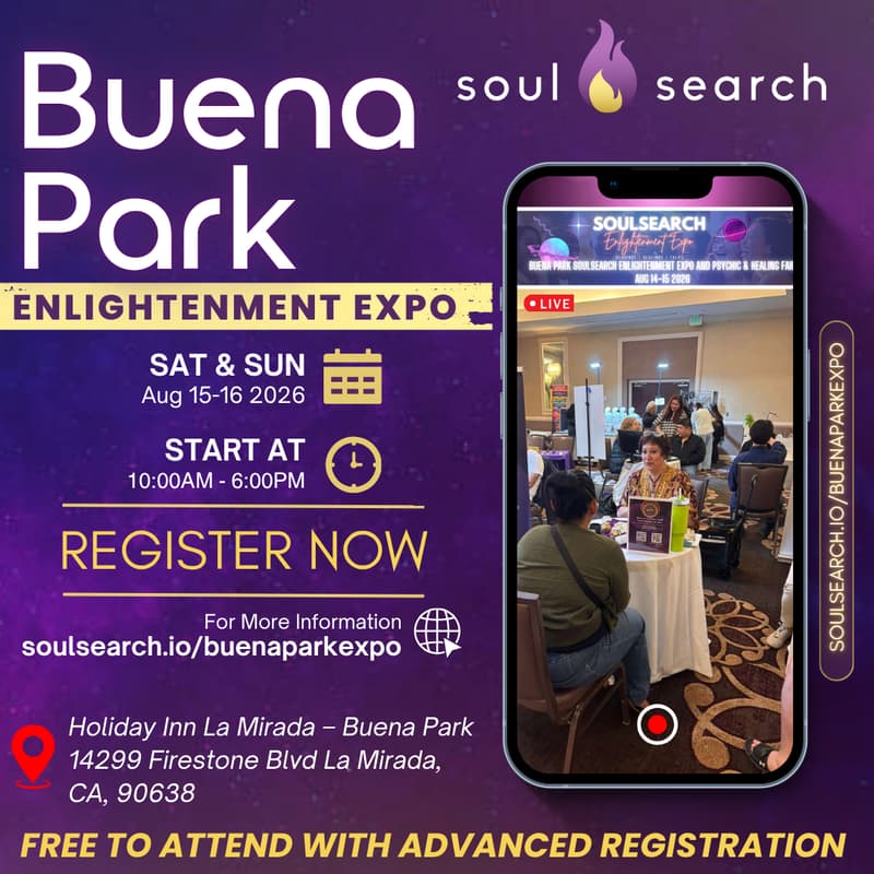 Cover Image for SoulSearch Buena Park Enlightenment Expo - Psychic & Healing Fair