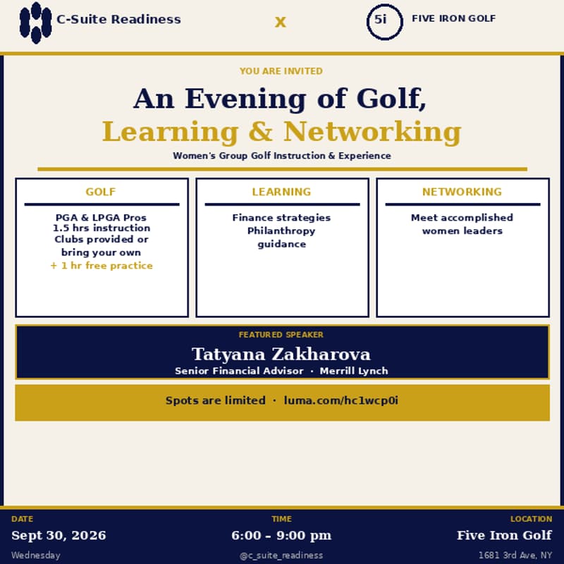 Cover Image for An Evening of Golf, Learning & Networking