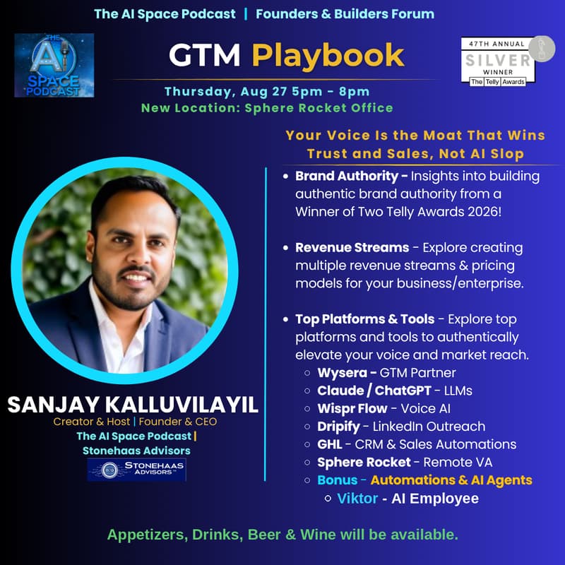 Cover Image for Founders & Builders Forum | GTM Playbook | Your Voice is the Moat that Wins Trust & Sales, Not AI Slop
