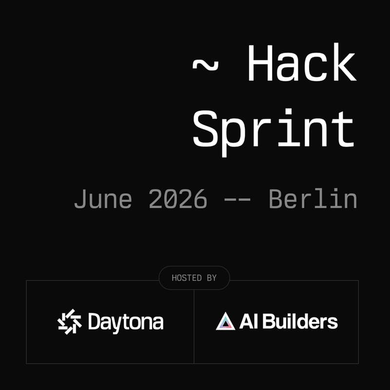 Cover Image for Daytona HackSprint w/ AI Builders - Berlin, June 2026