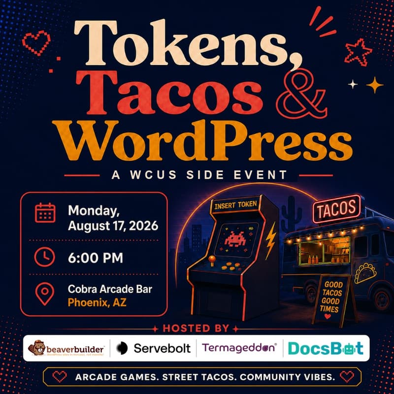 Cover Image for Tokens, Tacos, & WP