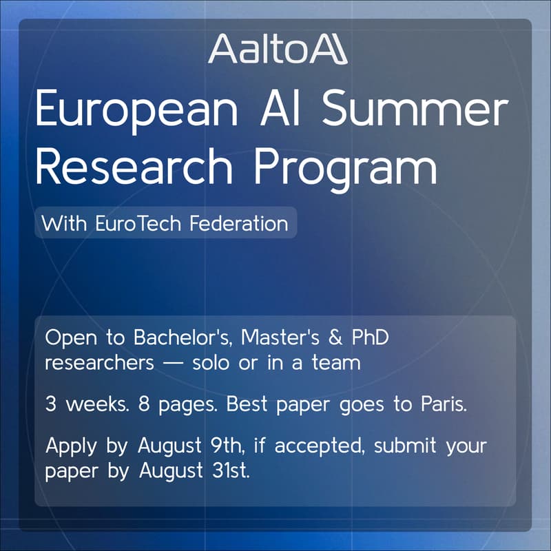 Cover Image for European AI Summer Research Program