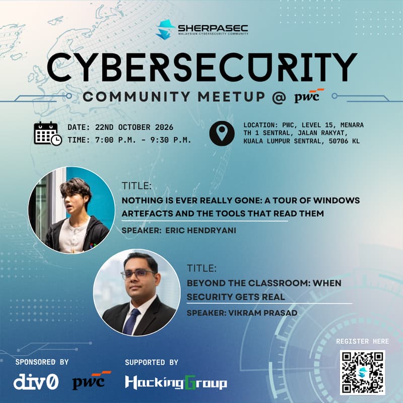 Cover Image for SherpaSec October Cybersecurity Meetup @ PwC